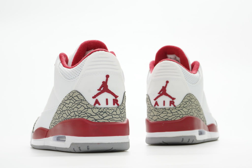 Air Jordan 3 Sneakers – White & Red