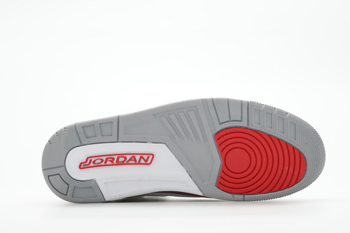 Air Jordan 3 Sneakers – White & Red