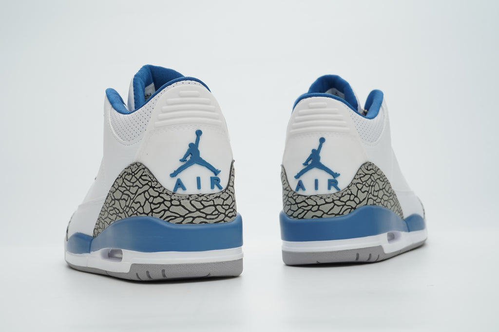 Air Jordan 3 Sneakers – White & Blue