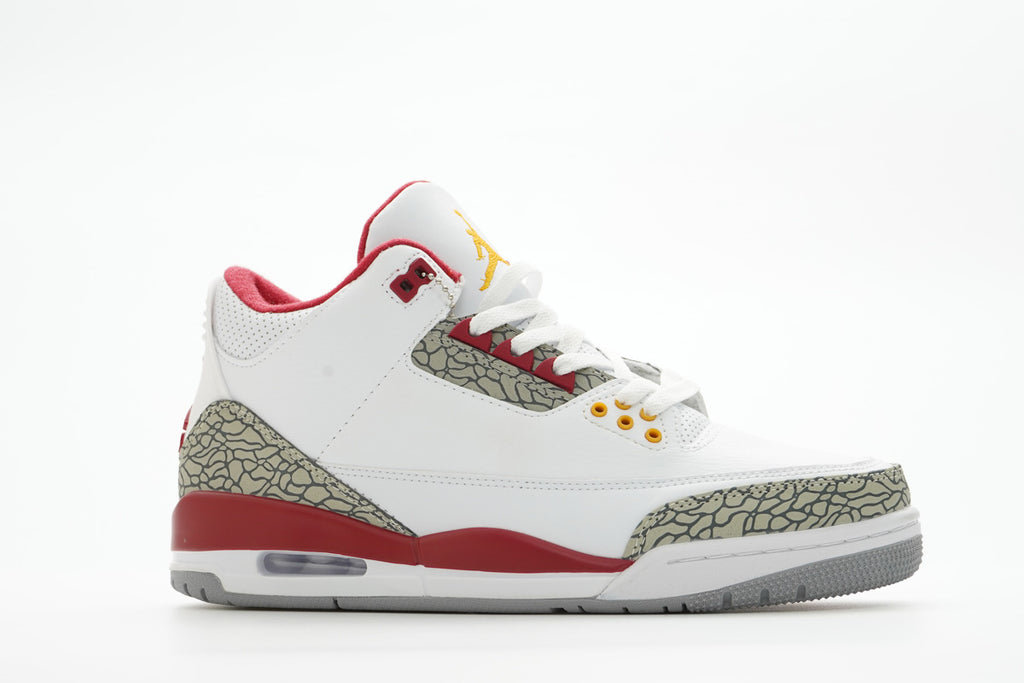 Air Jordan 3 Sneakers – White & Red