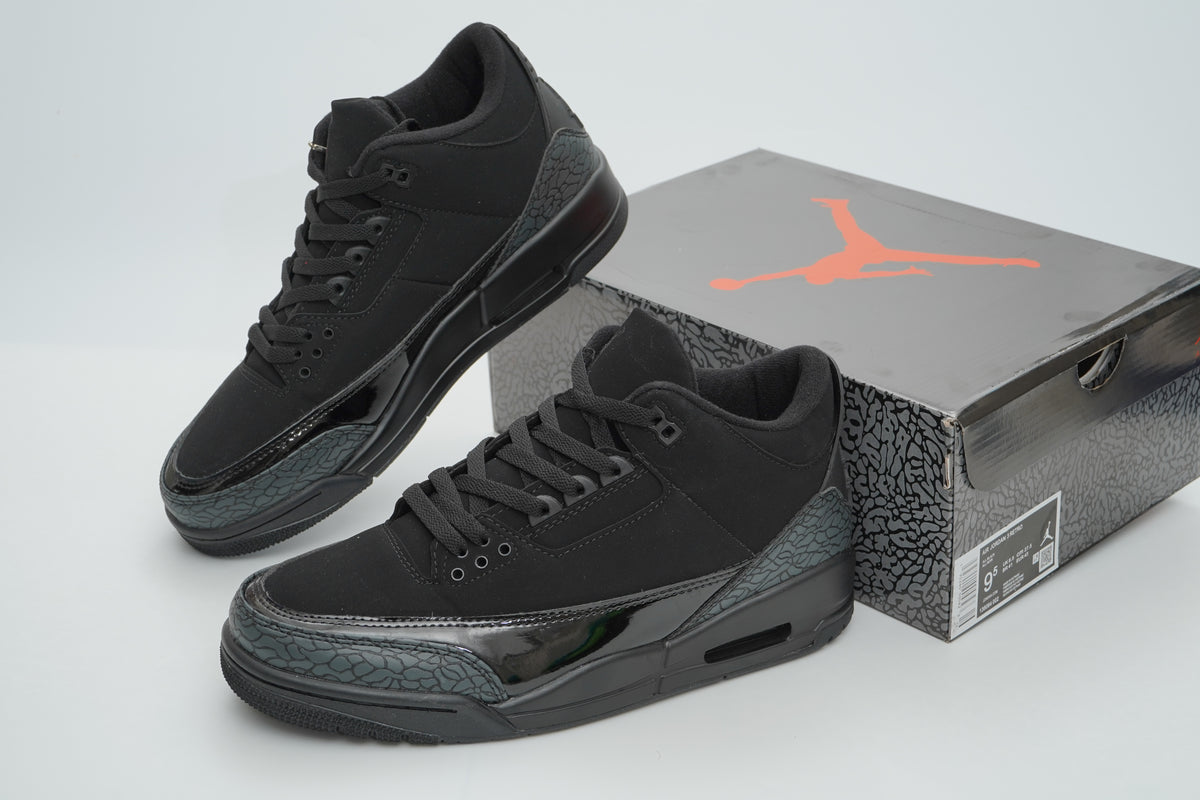 Air Jordan 3 Sneakers – Black & Charcoal