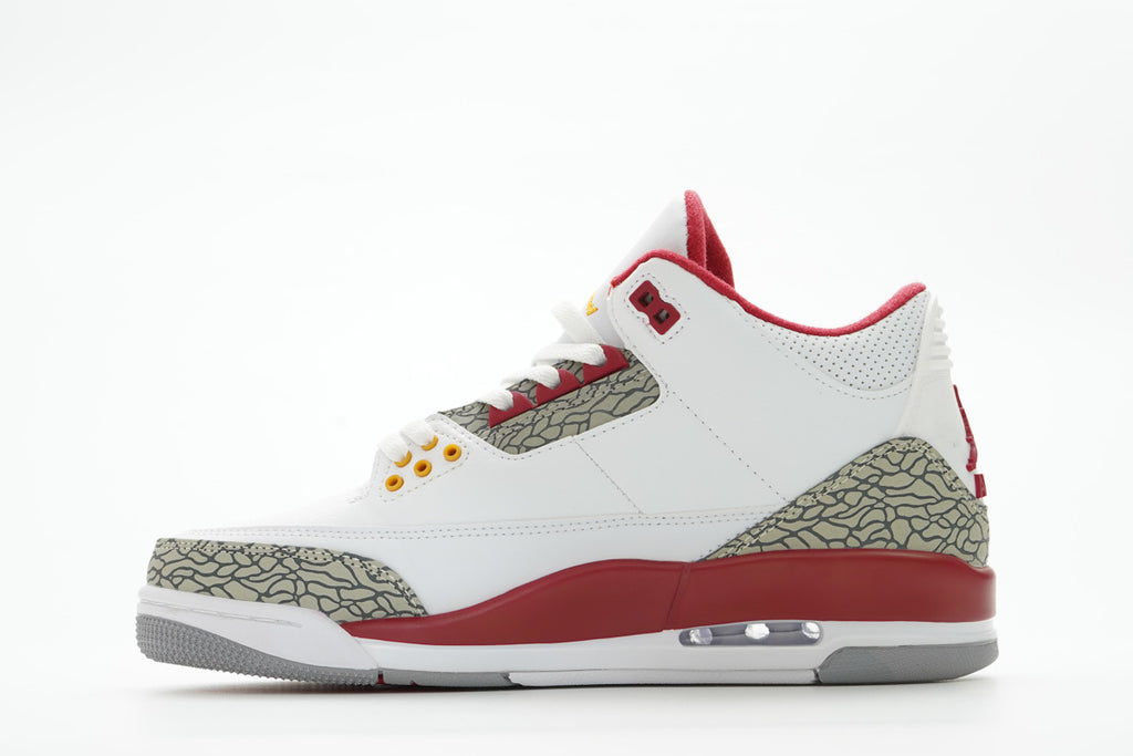 Air Jordan 3 Sneakers – White & Red